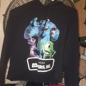 Monsters inc hoodie crop top